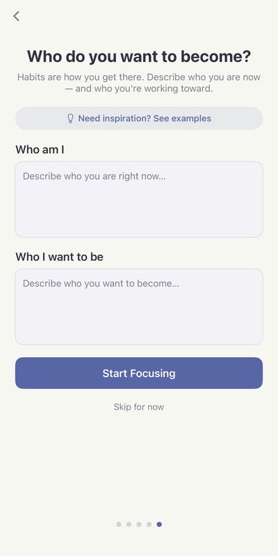 Describing who you are now and who you want to become